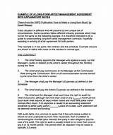 Photos of Music Management Contract Example