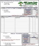 Lawn Care Invoice Pictures