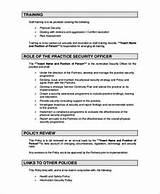 Security Policy Document Template Pictures