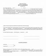 Pictures of What Is A Quick Claim Deed Michigan