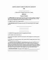 Images of Limited Liability Company Operating Agreement Template