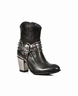 Black And Silver Ankle Boots Images