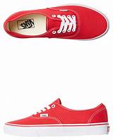 Mens Red Authentic Vans Pictures
