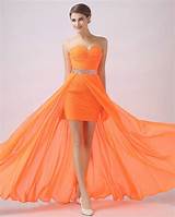 Orange Cocktail Dresses Cheap Pictures