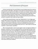 Sample Statement Of Purpose For Graduate School Images