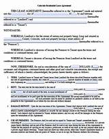 Free Colorado Residential Lease Agreement Form