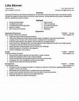 Commercial Electrician Resume Pictures