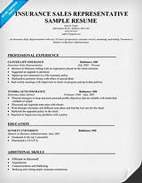 Pictures of Insurance Agent Resume