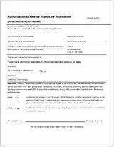 Images of Authorization To Release Medical Information To Family Template