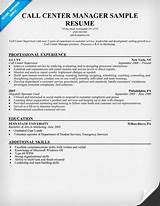 Pictures of Call Center Resume Sample