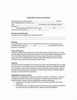 Contract With Independent Contractor Images