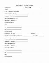 Images of Emergency Contact Person Form