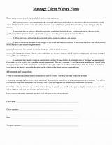 Massage Therapy Release Form Images