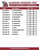 Alabama Crimson Tide Football Schedule For 2017 Images