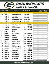 Packers Nfl Schedule 2017 Images