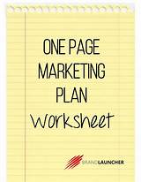 One Page Marketing Plan Pdf Images