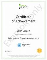 Online Courses Certificate Pictures