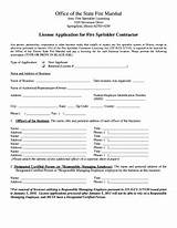 Images of Contractor License Application Form