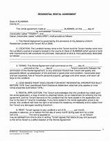 Pictures of Alabama Residential Lease Agreement Form