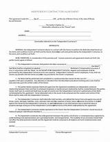Sample Independent Contractor Agreement Template Photos