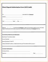 Photos of Ach Credit Authorization Form Template