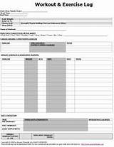 Pictures of Physical Training Log Template