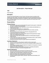 It Project Management Job Description Pictures