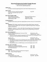 Images of Electrical Engineer Undergraduate Resume