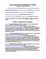 Images of Special Power Of Attorney Form Hawaii
