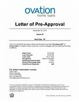 Images of Lender Approval Letter