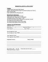 California Residential Rental Application Form Images