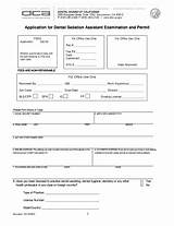 Images of Dental Assistant Application Form
