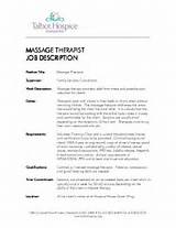 Images of Job Description For Massage Therapist