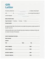 Mortgage Loan Gift Letter Photos