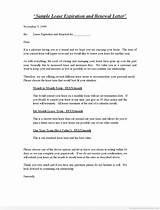 Lease Renewal Letter To Tenant Template Pictures