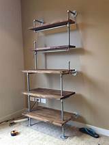 Photos of Shelving Made From Pipes