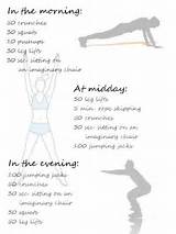 In Home Exercise Routine Pictures