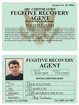 Fugitive Recovery Agent Certificate Photos