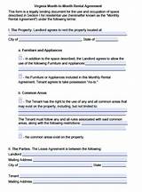Images of Virginia Residential Lease Form
