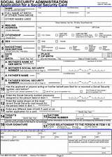 Social Security Application Form Photos