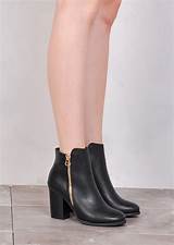 Images of Black Ankle Boots With Block Heel