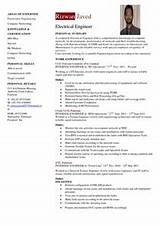Photos of Electrical Engineer Resume Template
