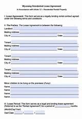 Wyoming Residential Lease Agreement Images