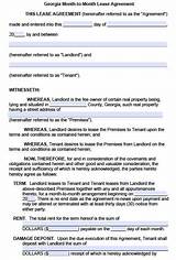 Georgia Residential Lease Agreement Form Images