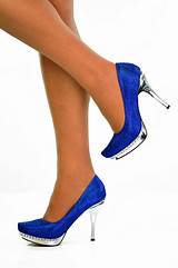 Electric Blue Strappy Heels Images