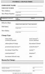 Employee Payroll Change Form Images