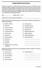Pictures of Exercise Program Survey Questions