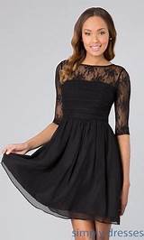 Images of Black Semi Formal Dresses With Sleeves