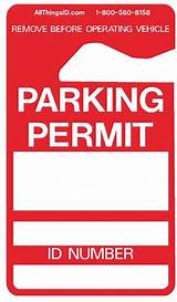 Parking Permit Hangers Pictures