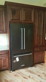 Black Stainless Appliances With Cherry Cabinets Pictures